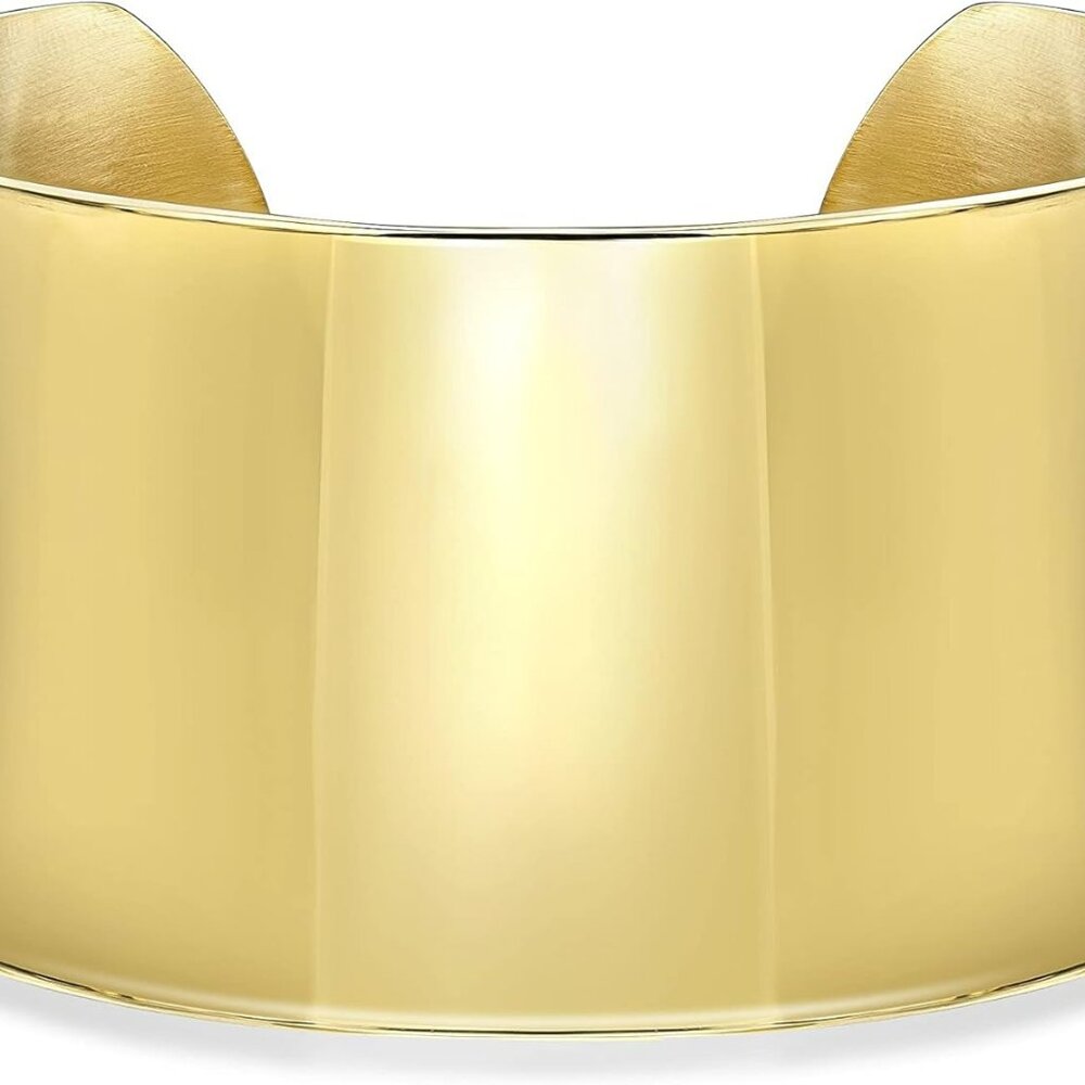 1.5 Inches Wide Open Plain Cuff Bangle Bracelet For Women I 6.75 Inches Long I I